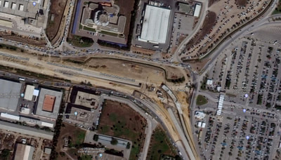 Aéroport international de Tunis-Carthage (Google Earth), ici l’un des quatre tunnels en cours de construction